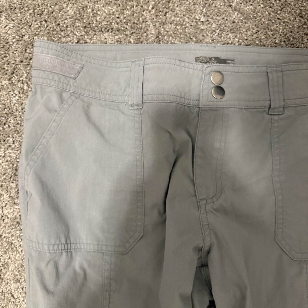 Prana Halle II Pants 12 Gray Water Repellent Stretch Hiking Travel Performance - Picture 3 of 6